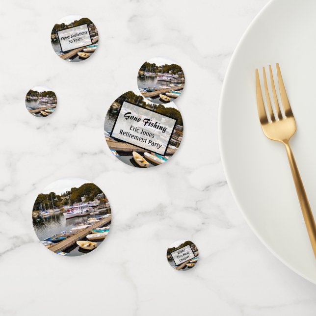 Gone Fishing Retirement Party Confetti (Group)