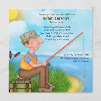 Gone Fishing Retirement Party Invitations