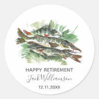 Gone Fishing Retirement Party Watercolor Pike