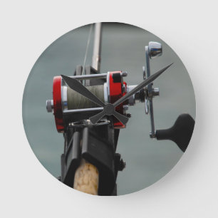 Gone Fishing Round Clock