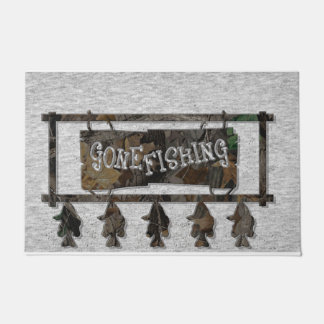 Gone Fishing Sign Mat, Fisherman Gift Doormat