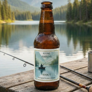 Gone Fishing Stout Beer Label