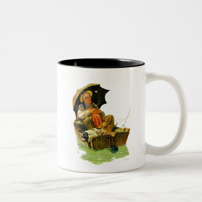Gone Fishing Two-Tone Coffee Mug (Right)