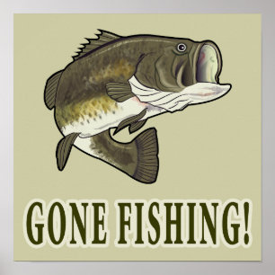 Gone Fishing with Largemouth Bass Poster