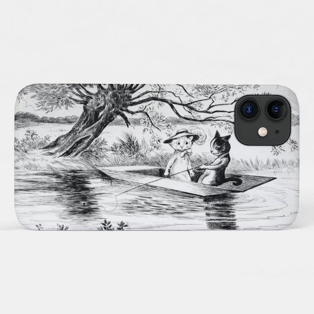 Gone Fishing with Lover, Louis Wain Case-Mate iPhone Case (Back (Horizontal))