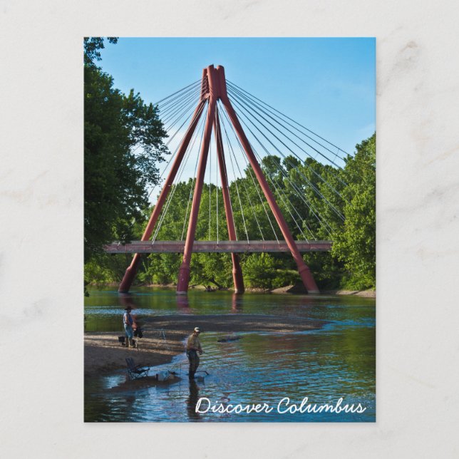 Gone Fish'n in East Fork White River Postcard (Front)