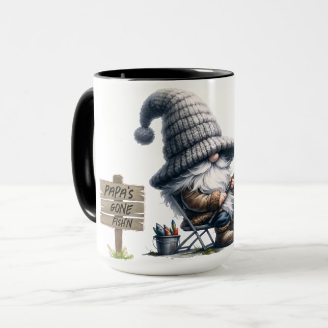 "Gone Fish'n" Personalised Coffee Mug (Front Left)