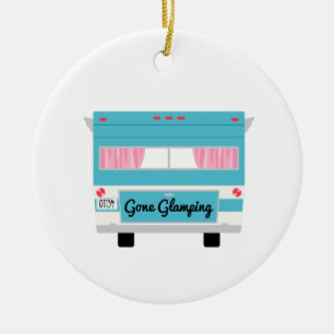 Gone Glamping Ceramic Ornament
