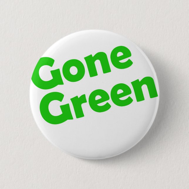 gone green 6 cm round badge (Front)