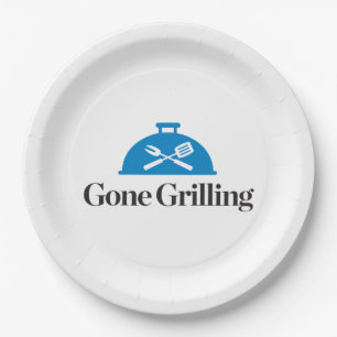 Gone Grilling Paper Plate