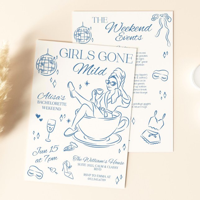 Gone Mild Bachelorette Itinerary Invitation Slumbe (Creator Uploaded)