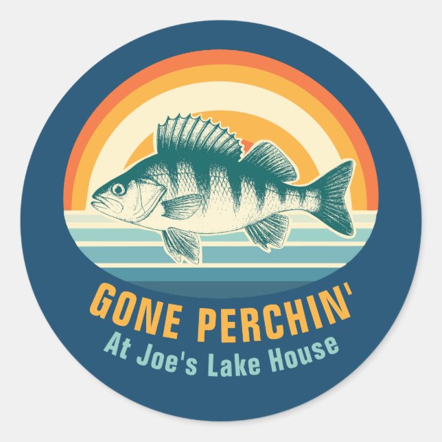 Gone Perching at the Lake House Birthday Sticker (Front)