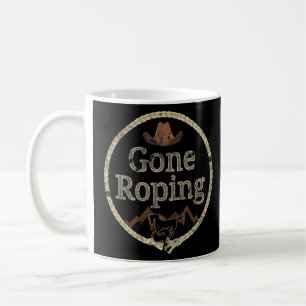 Gone Roping Rodeo Team Roping Coffee Mug