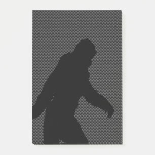 Gone Squatchin Bigfoot Carbon Fibre Print Post-it Notes