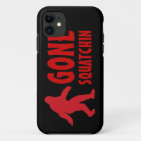 Gone squatchin bigfoot red black iphone 5 case