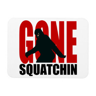 Gone Squatchin - Black and Red Magnet
