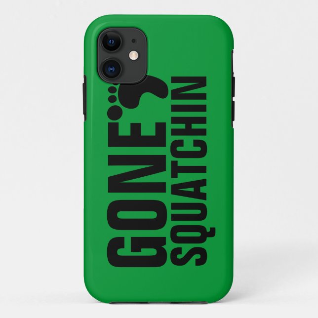 GONE SQUATCHIN BLACK GREEN Case-Mate iPhone CASE (Back)