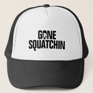 Gone Squatchin - Black / White Silhouette Trucker Hat
