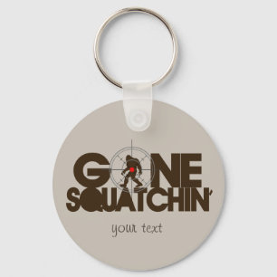 Gone Squatchin - Brown and tan Key Ring