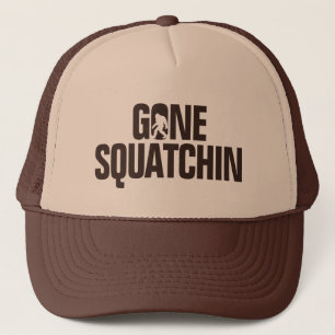 Gone Squatchin - Brown / tan Silhouette Trucker Hat