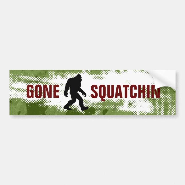 Gone Squatchin Bumper Sticker (Front)