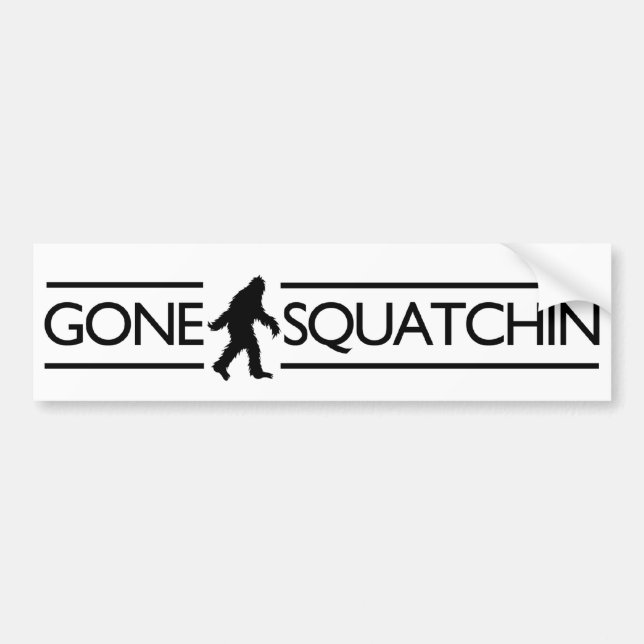 Gone Squatchin Bumper Sticker (Front)