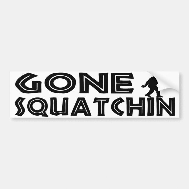 Gone Squatchin Bumper Sticker (Front)
