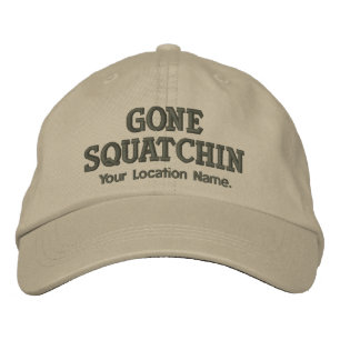 GONE SQUATCHIN Cap Personalize LOCATION