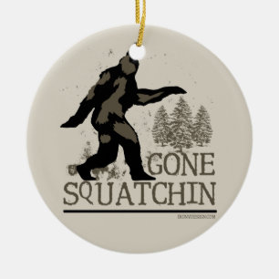 Gone Squatchin Ceramic Tree Decoration