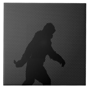 Gone Squatchin Charcoal Carbon Fibre Print Tile