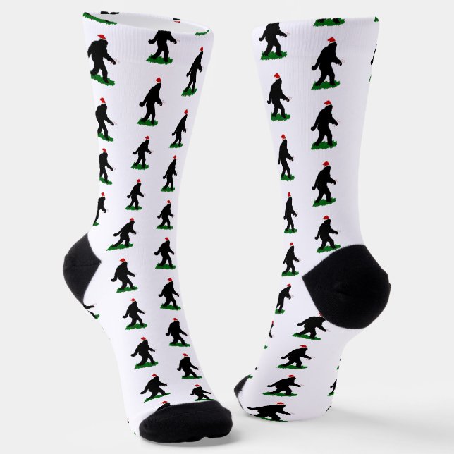Gone Squatchin' Christmas Socks (Angled)