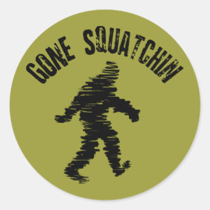 Gone Squatchin Classic Round Sticker