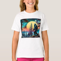 Gone Squatchin' Colourful Sasquatch Full Moon