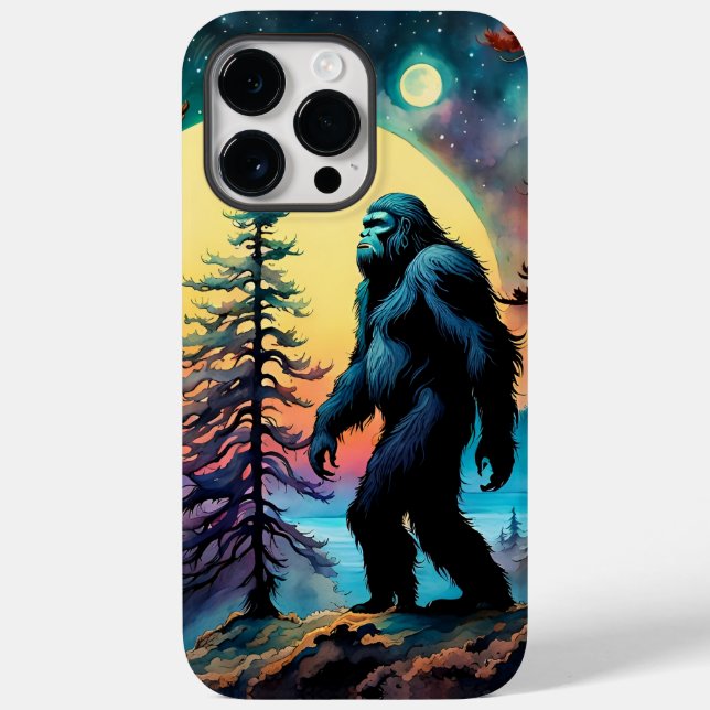 Gone Squatchin' Colourful Sasquatch Landscape Case-Mate iPhone Case (Back)