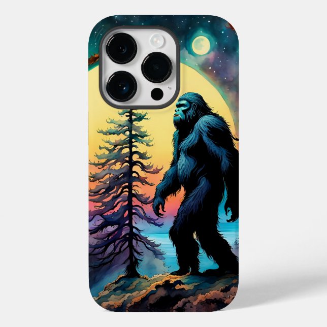 Gone Squatchin' Colourful Sasquatch Landscape Case-Mate iPhone Case (Back)
