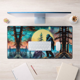 Gone Squatchin' Colourful Sasquatch Landscape Desk Mat