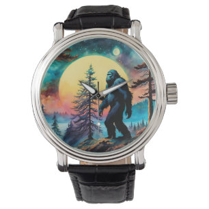 Gone Squatchin' Colourful Sasquatch Landscape Watch