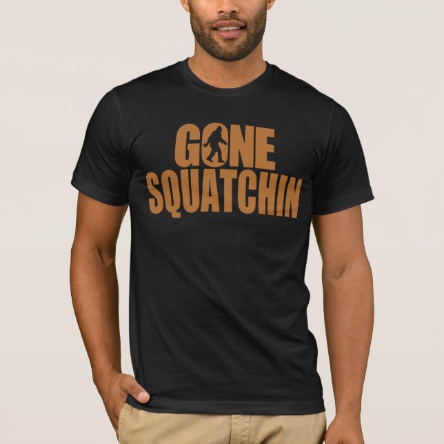 Gone Squatchin Copper and Black T-shirt (Front)