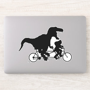 Gone Squatchin cycling with T-rex
