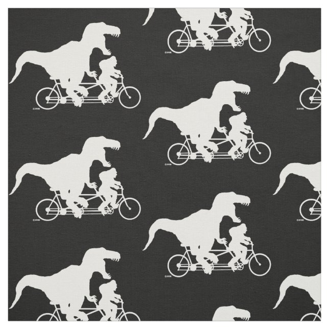Gone Squatchin cycling with T-rex Fabric (Swatch)