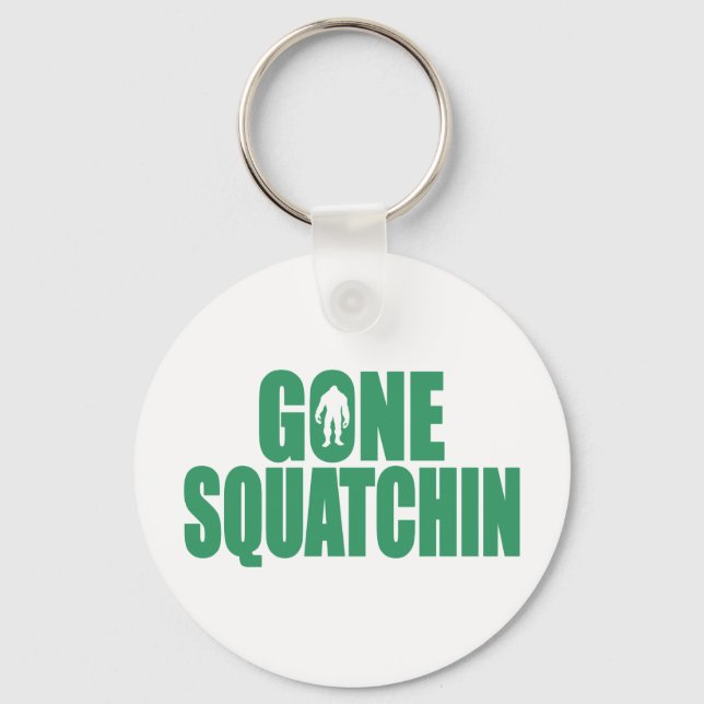 GONE SQUATCHIN *Deluxe* Bobo Gear Finding Bigfoot Key Ring (Front)