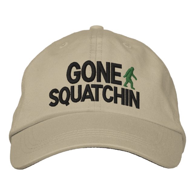 Gone Squatchin Deluxe version Embroidered Hat (Front)
