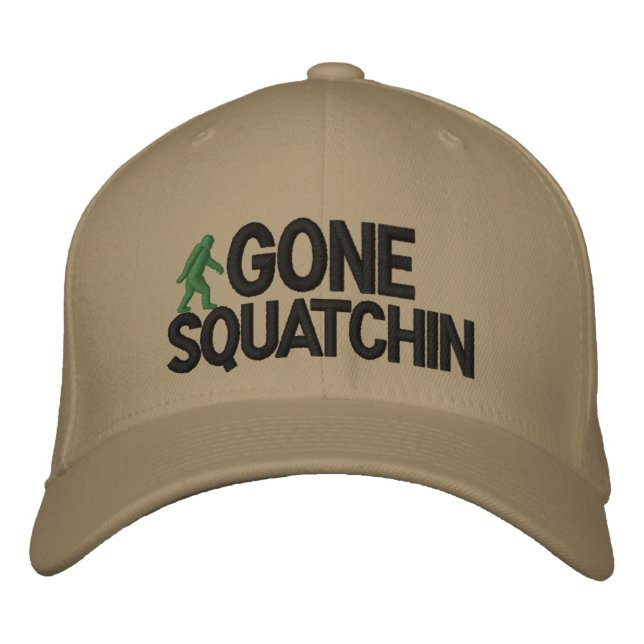 Gone Squatchin Deluxe version Embroidered Hat (Front)