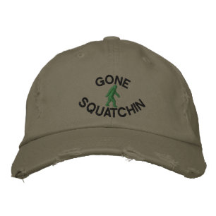 Gone squatchin embroidered hat