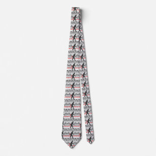 Gone Squatchin For Love Ugly Sweater Knit Style Tie