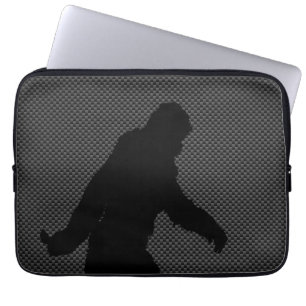 Gone Squatchin For on Carbon Fibre Print Laptop Sleeve