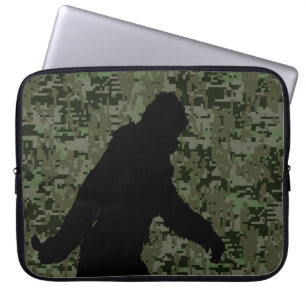 Gone Squatchin For on Olive Digital Camouflage Laptop Sleeve