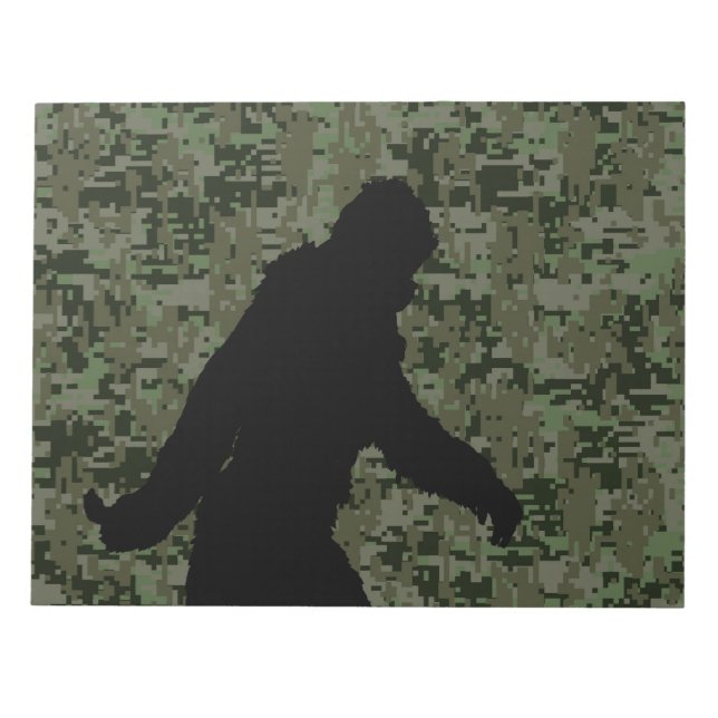 Gone Squatchin For on Olive Digital Camouflage Notepad (Front)