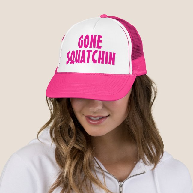 Gone Squatchin – Funny Bigfoot Gift Trucker Hat (In Situ)