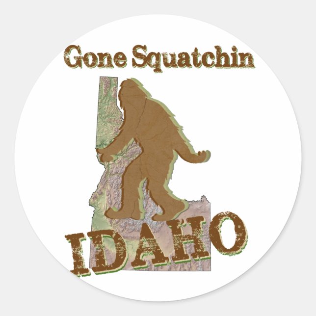 Gone Squatchin - Idaho Classic Round Sticker (Front)